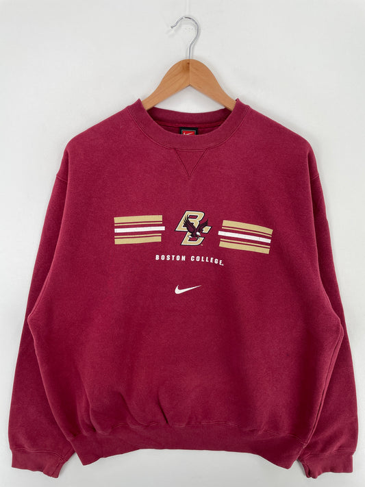 00' NIKE BOSTON COLLEGE Size M Vintage Sweat-Shirt / A3863