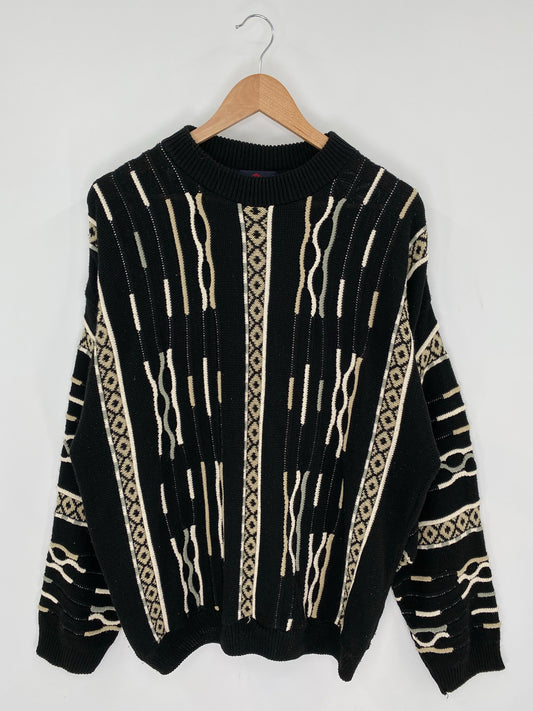 Vintage 3D COOGI- Style Size No Tag (Approx.L) Knit Sweater / K8440