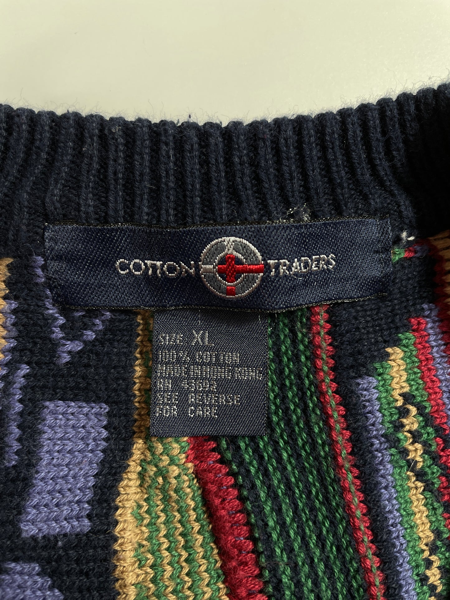 Vintage COOGI Style Size XL Cotton Knit Sweater / E3396K
