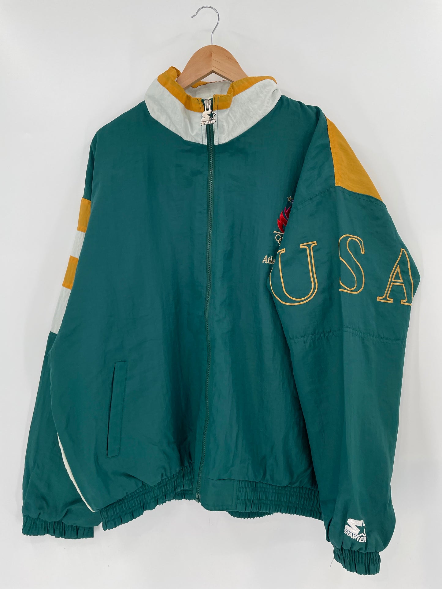 1996 ATLANTA OLYMPIC TEAM USA x STARTER Size XL Vintage Nylon Jacket / K6275