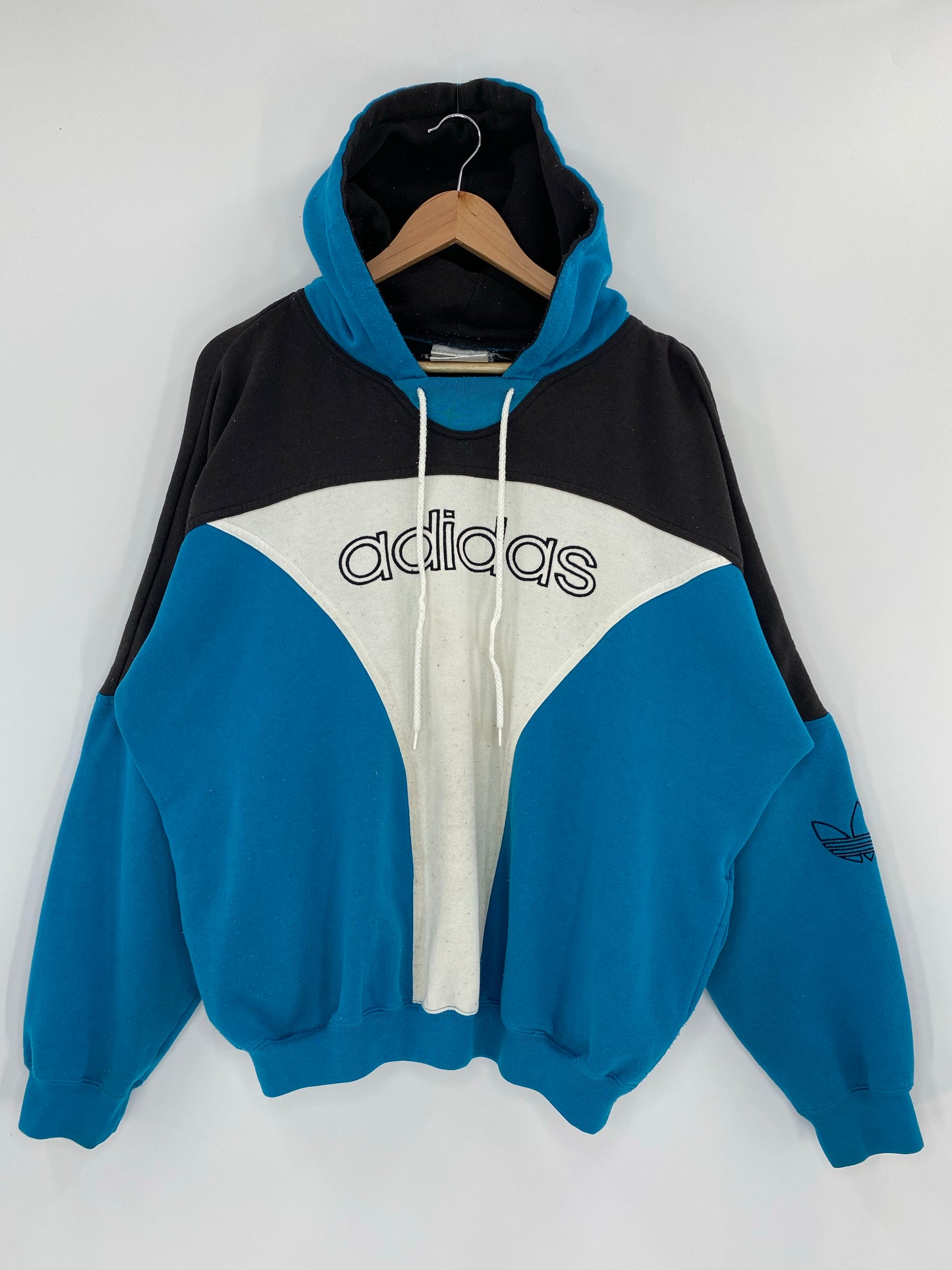 90’s ADIDAS Size L Vintage Hoodie Sweat-Shirt / K4665