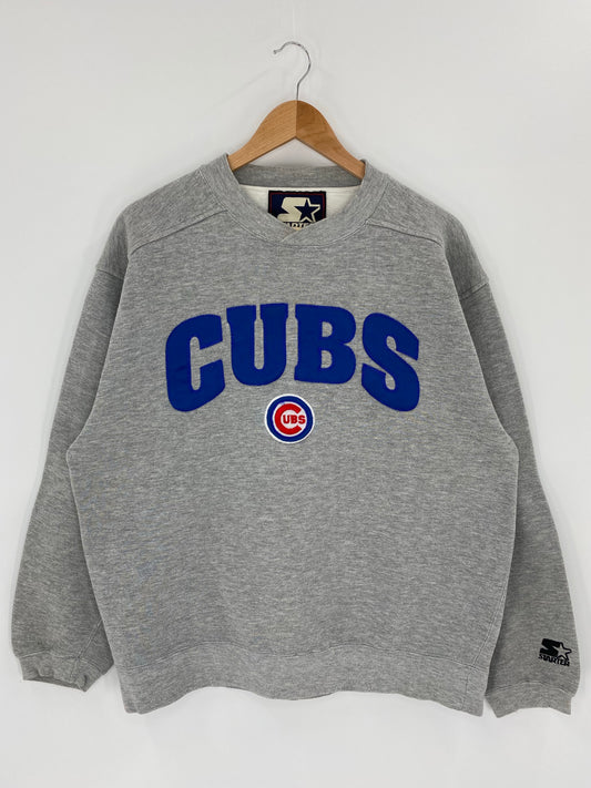 90’s STARTER x CHICAGO CUBS Made in USA Size M Vintage MLB Sweat - Shirt/ K6064