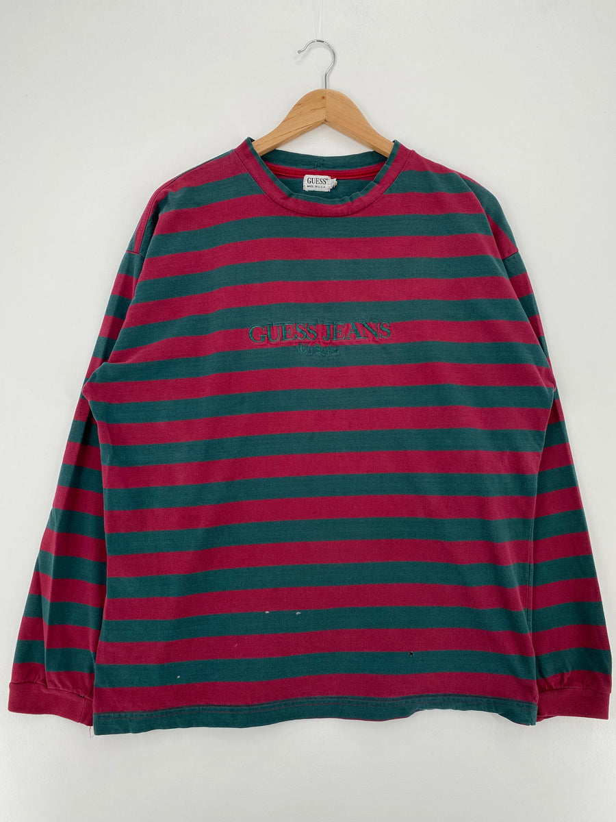 Guess jeans long sales sleeve striped shirt