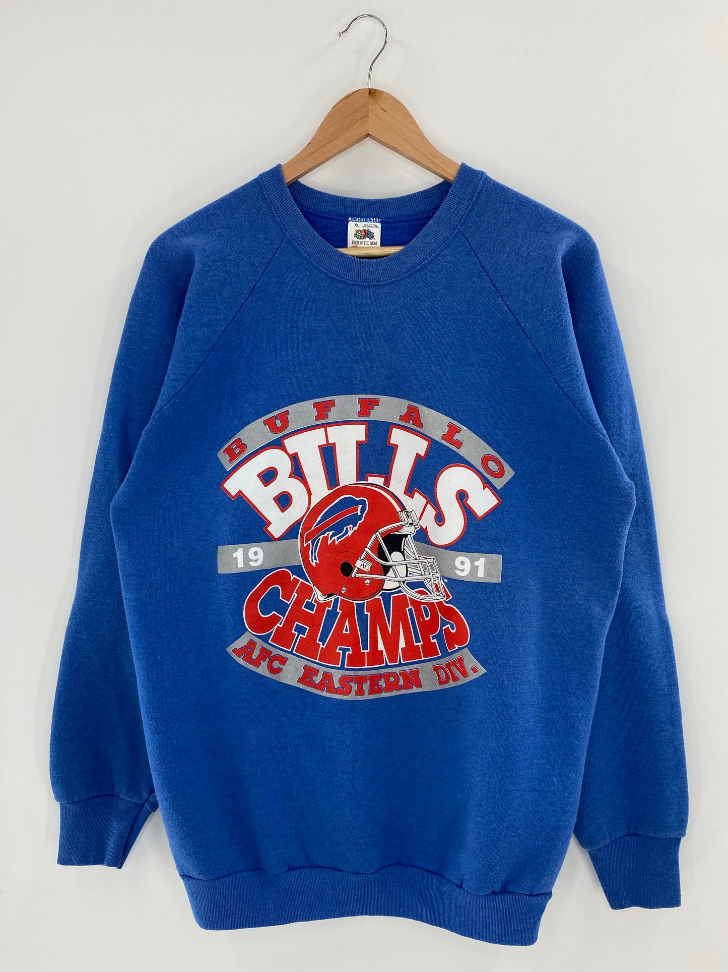 1991 BUFFALO BULLS Made in USA Size XL Vintage NFL Sweat-shirt / K5132