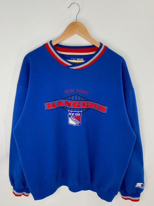 90’s STARTER x NEW YORK RANGERS Size XL Vintage NHL Sweat-Shirt/ K8221