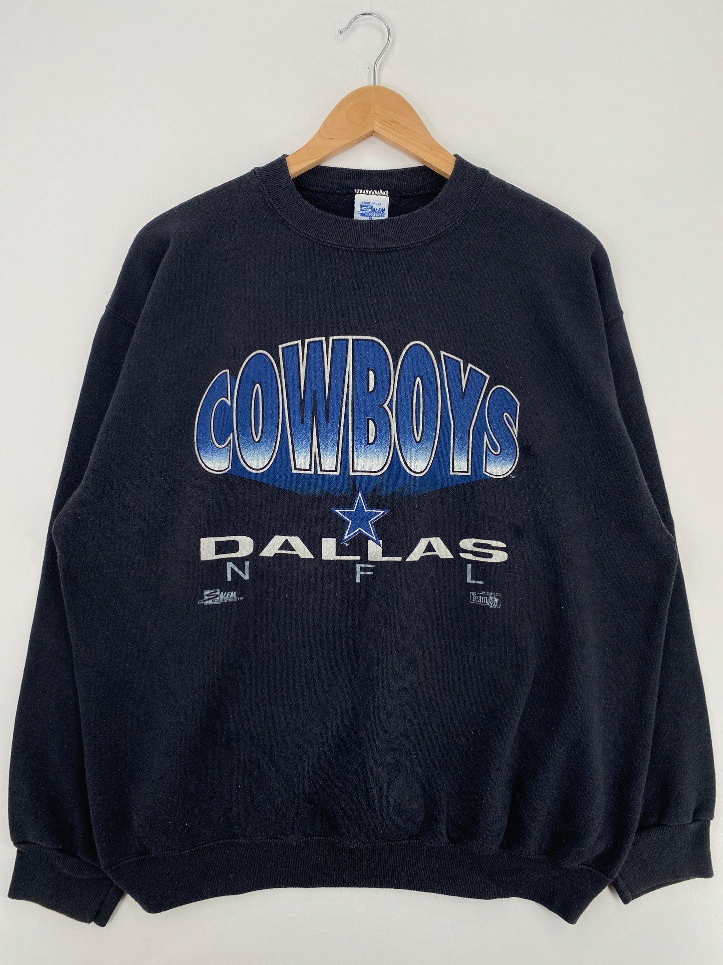 1992 SALEM x DALLAS COWBOYS Made in USA Size XL Vintage NFL Sweat-Shirt / E4593S