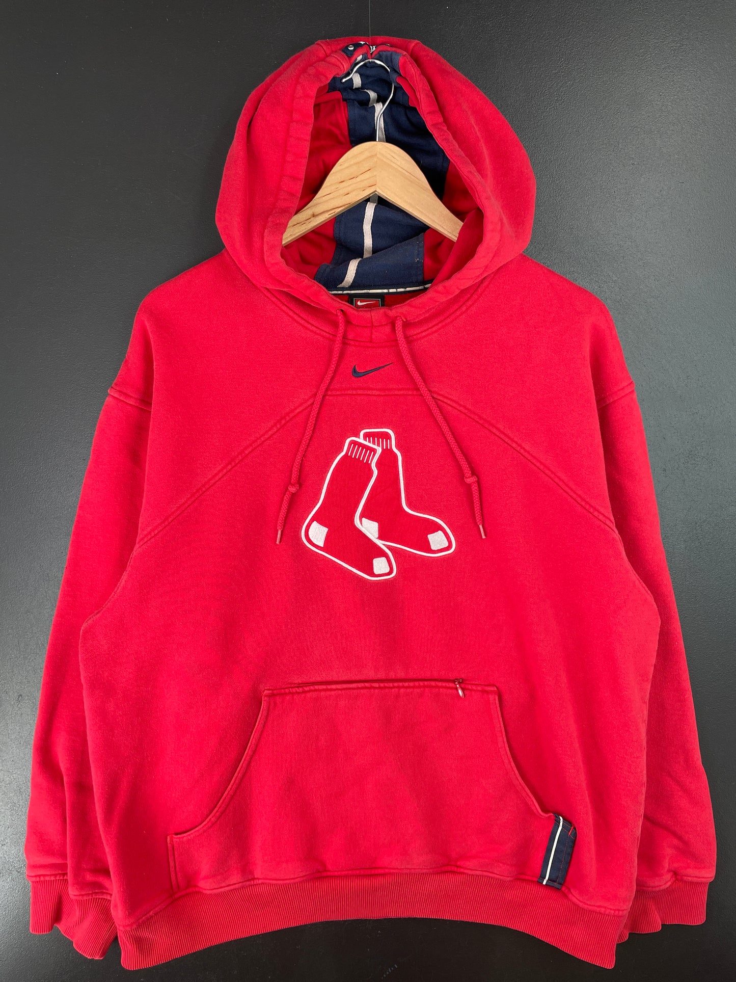 00' NIKE x BOSTON REDSOX Size M Vintage MLB Hoodie Sweat-Shirt / A7073