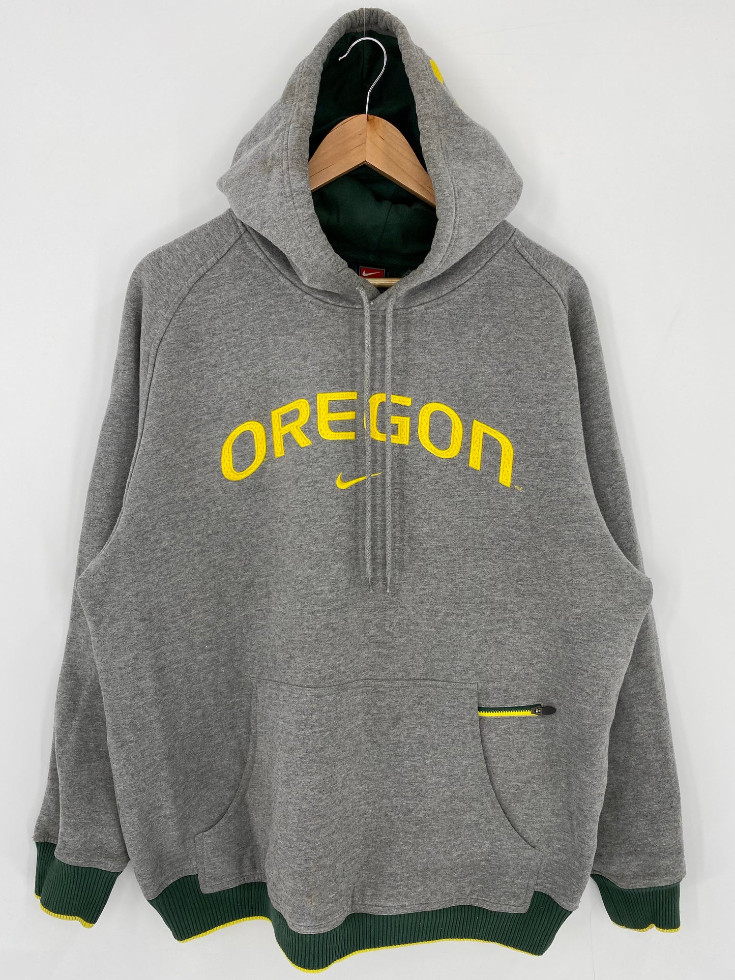 00’ NIKE OREGON Size L Vintage Hoodie Sweat-shirt / K5852