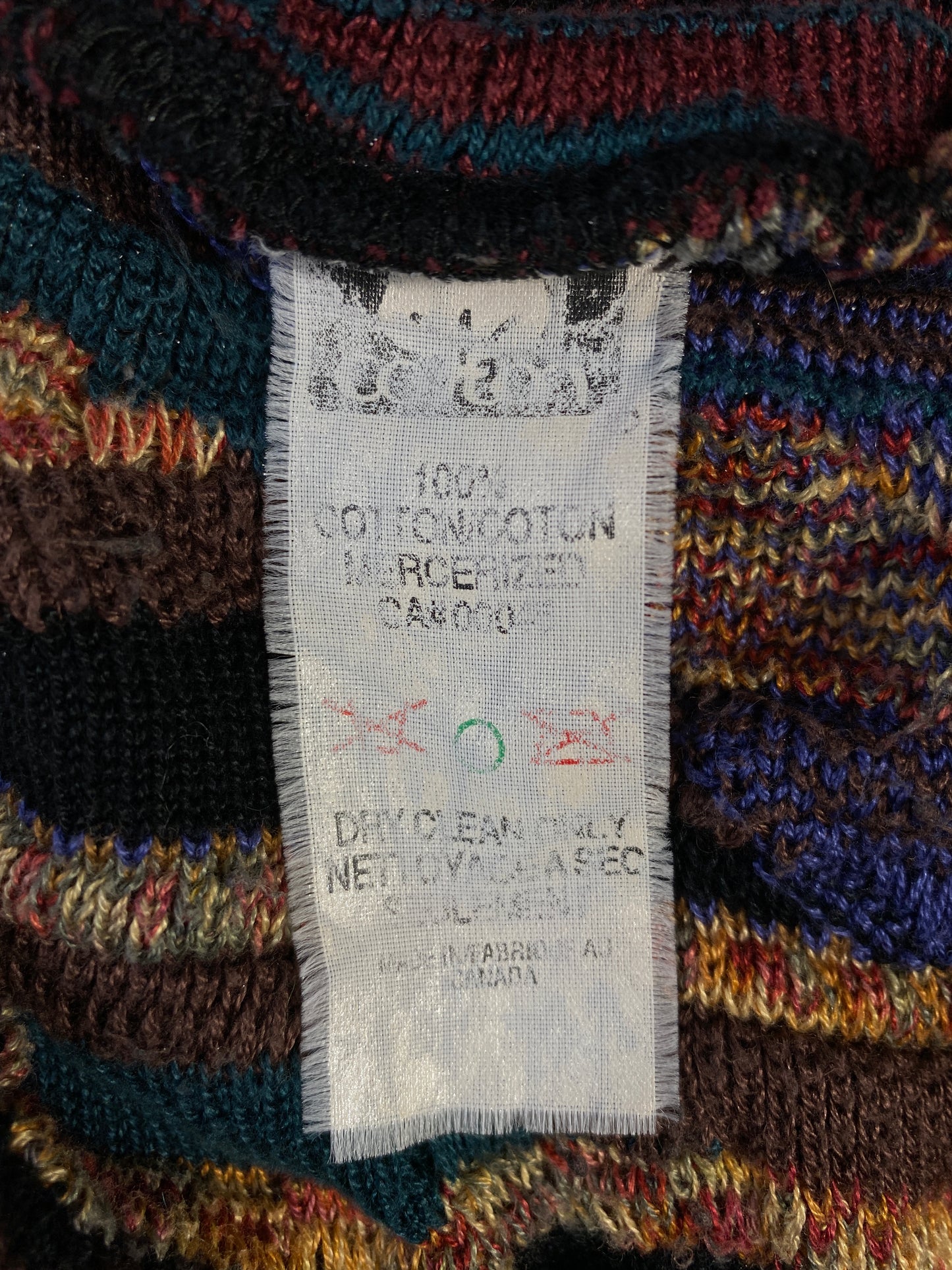 Vintage 3D COOGI-Style Size L Knit Sweater / E253