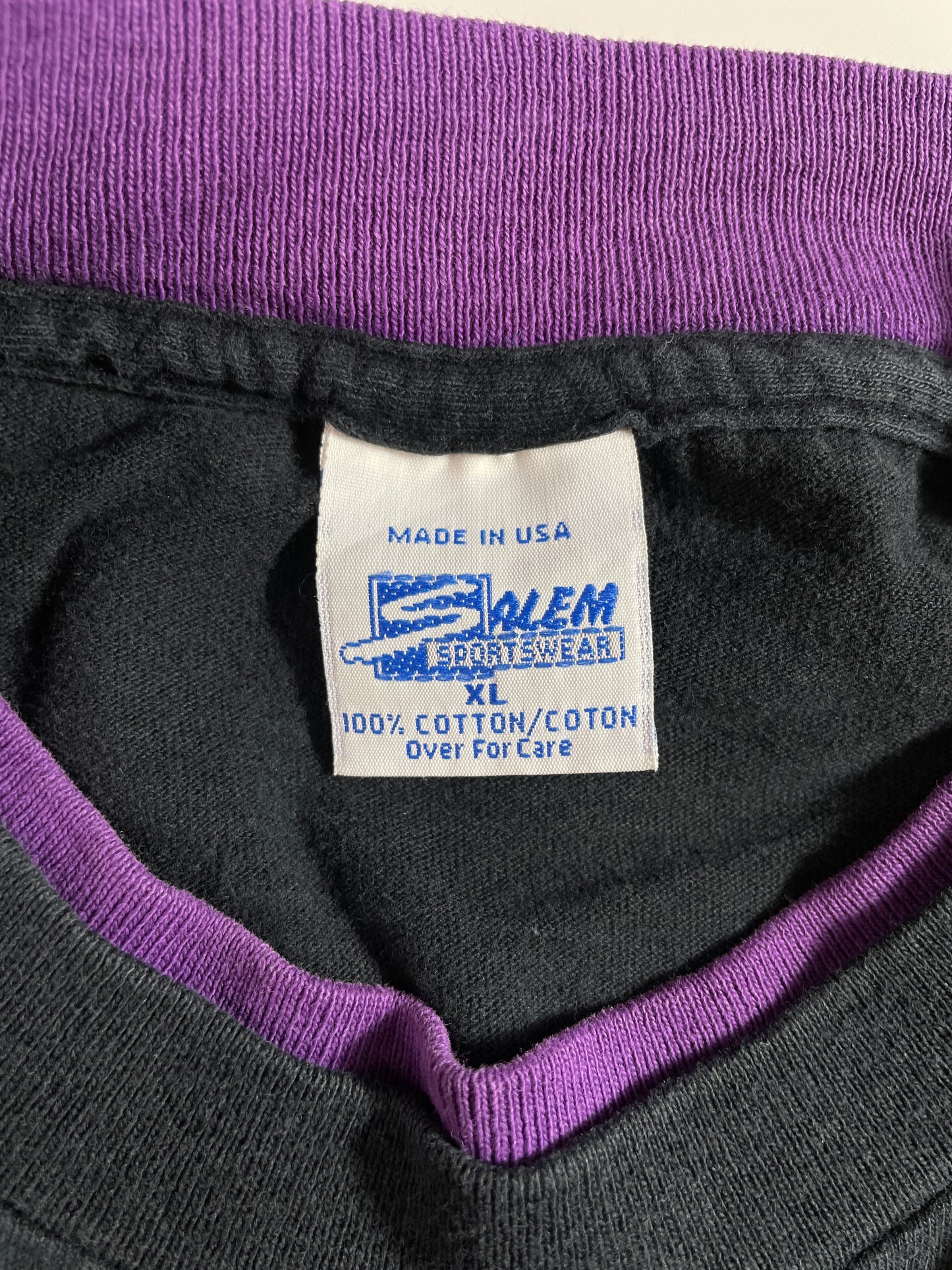1991 SALEM x UTAH JAZZ Made in USA Size XL Vintage NBA T-Shirt / A4488