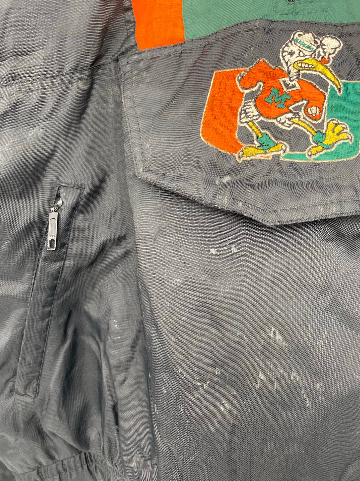 Vintage STARTER x MIAMI HURRICANES Size L Nylon Padded Jacket / K8335