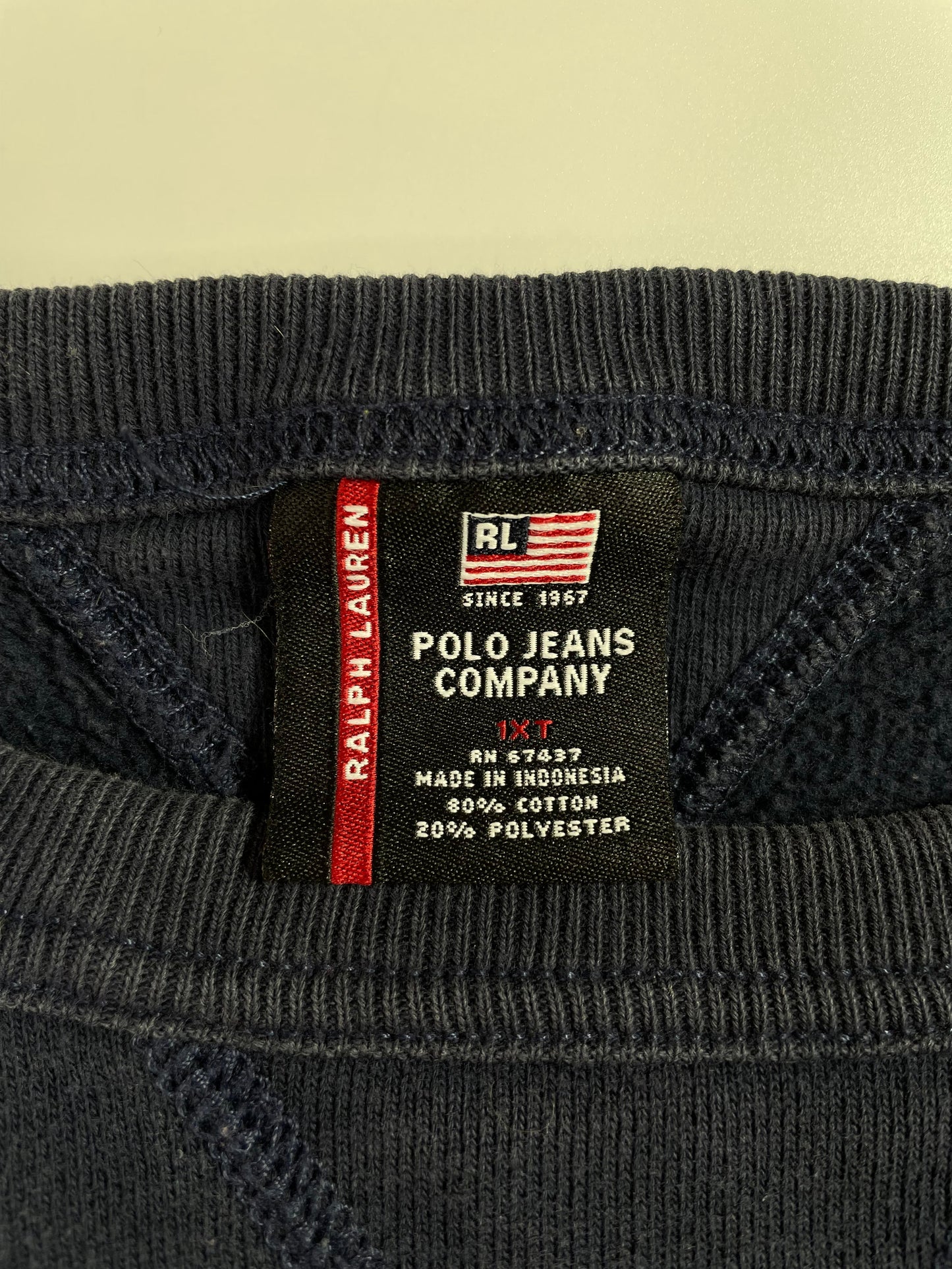 90’s POLO JEANS RALPH LAUREN Size XL Vintage Sweat-shirt / E1771S
