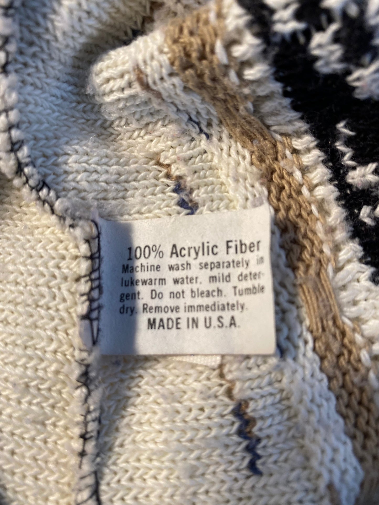 Vintage 3D COOGI- Style Made in USA Size XL Knit Sweater / A9882