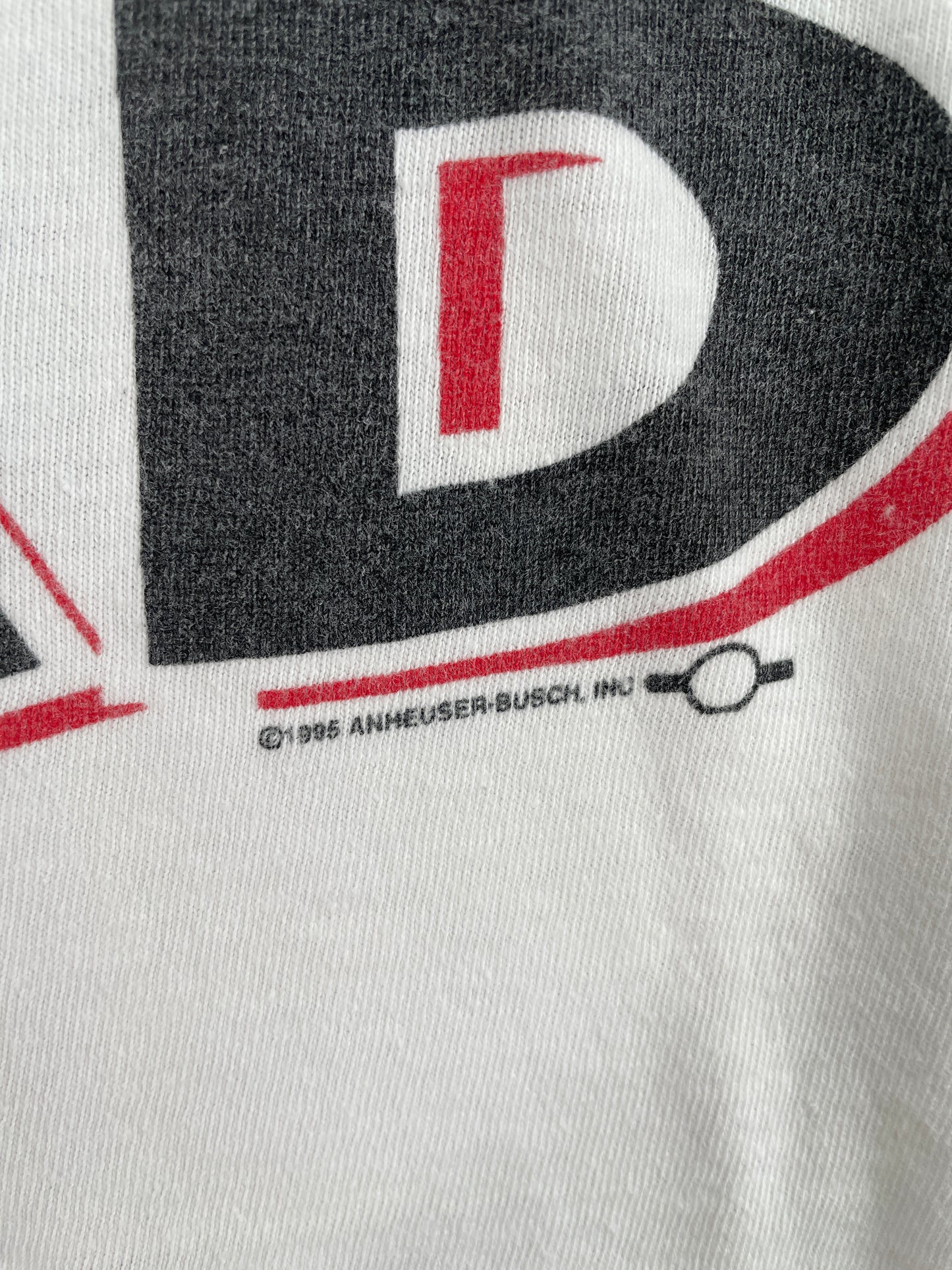 1995 BUDWEISER Made in USA Size Approx.M Vintage T-Shirt / E3268T