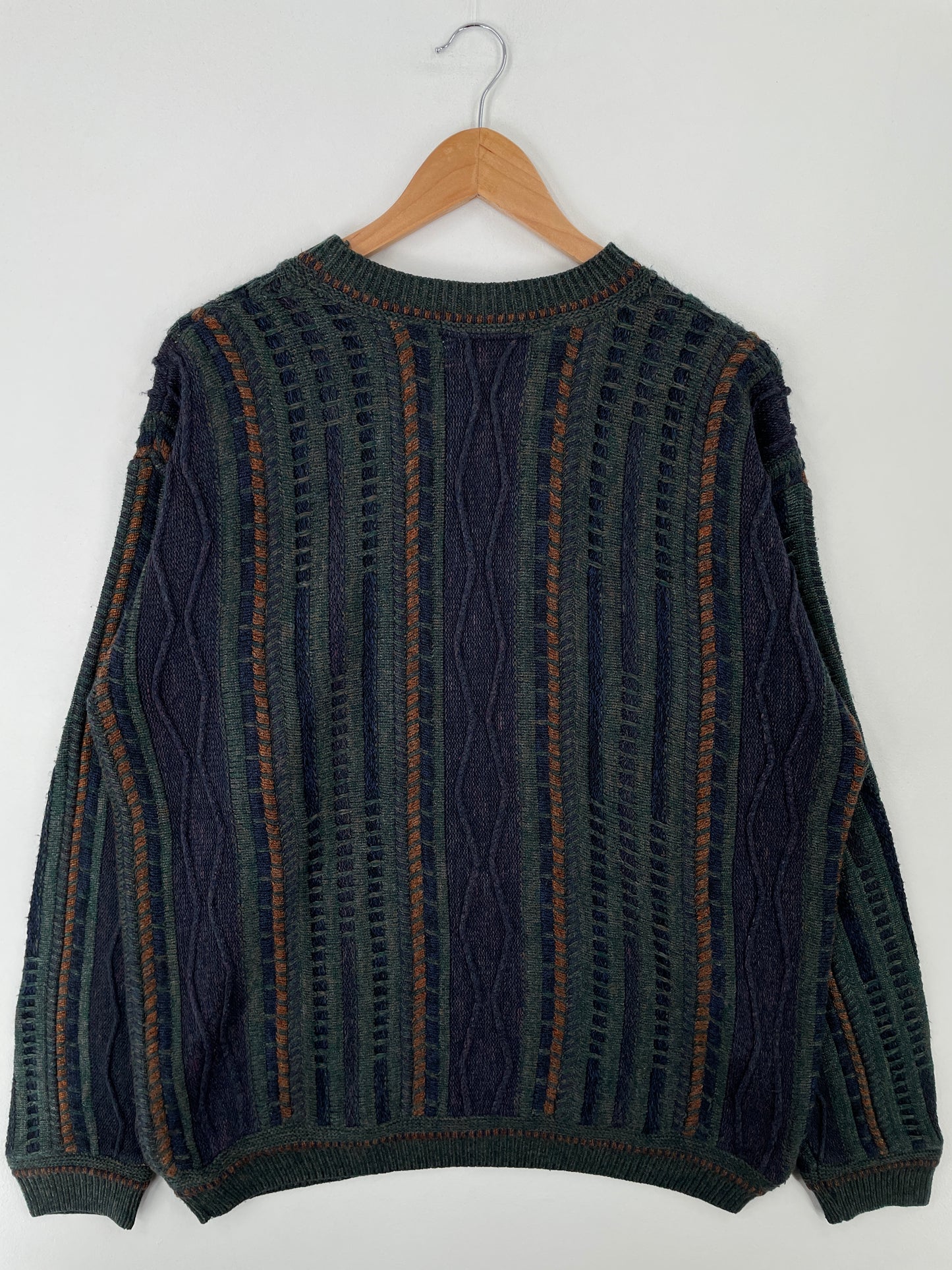 Vintage 3D COOGI- Style Made in USA Size XL Knit Sweater / A9550