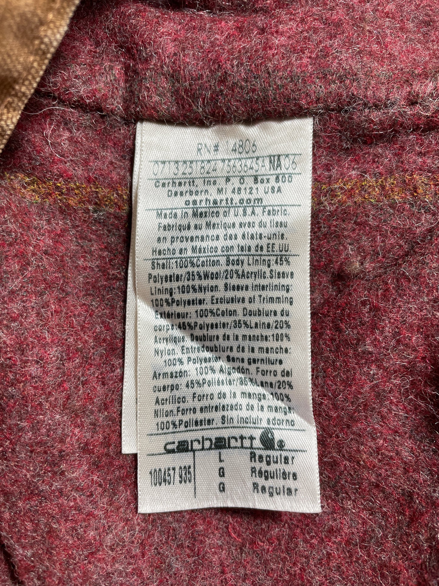 Vintage CARHARTT Size L Duck Zip-up Jacket / A8513