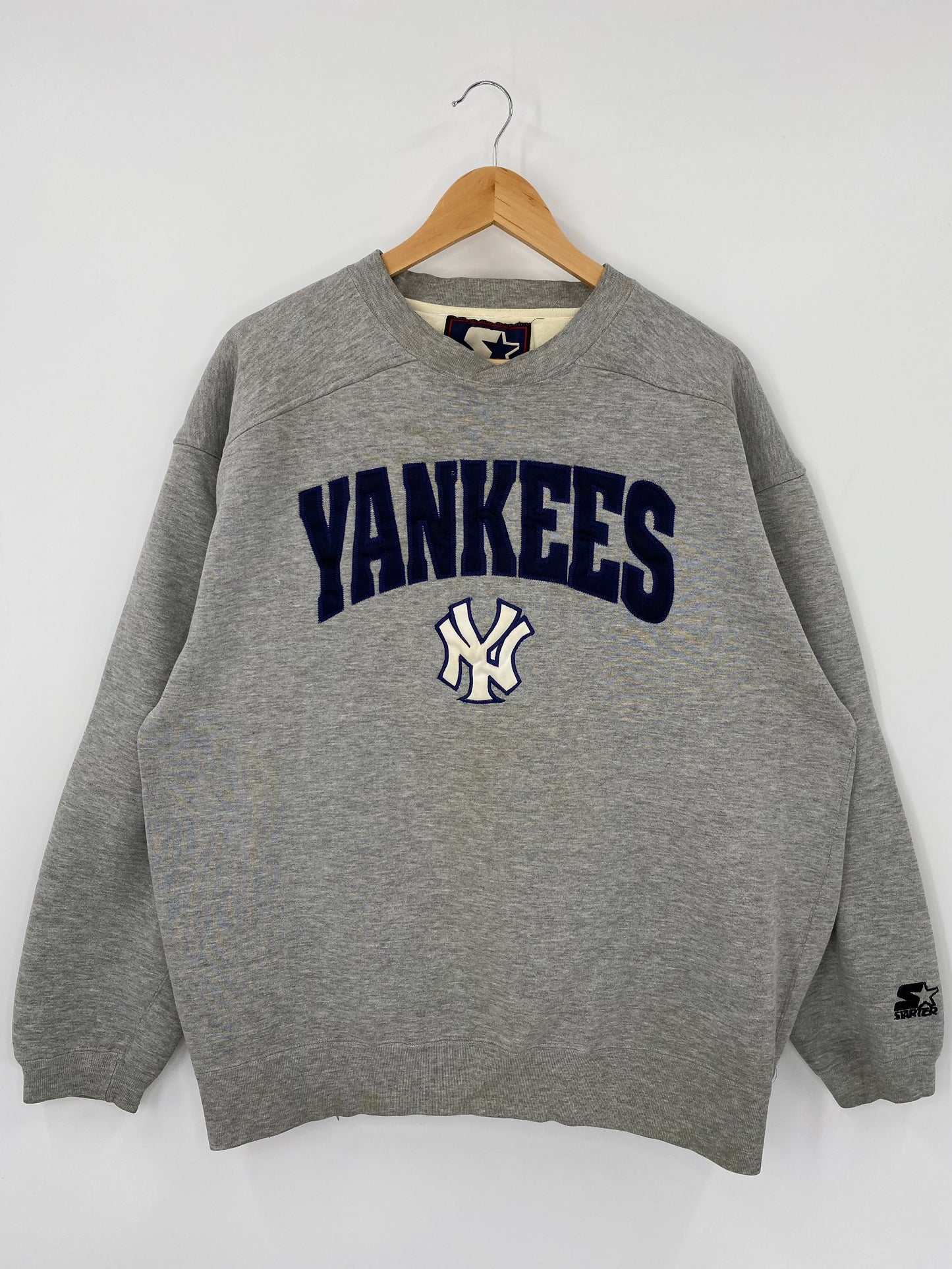 90’s STARTER x NEW YORK YANKEES Size L MLB Sweat-Shirt  / K4994