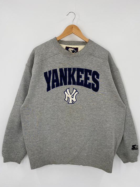 90’s STARTER x NEW YORK YANKEES Size L MLB Sweat-Shirt  / K4994