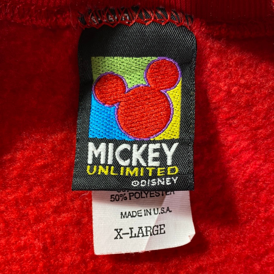 .90's DISNEY MICKEY Made in USA Size XL Vintage Sweat-shirt / A9594