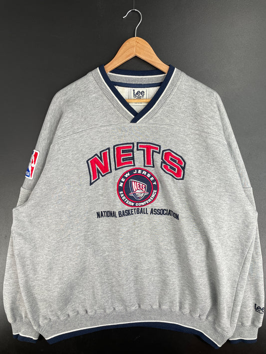 00’ NEW JERSEY NETS Size XL Vintage NBA Sweat-Shirt / E1007
