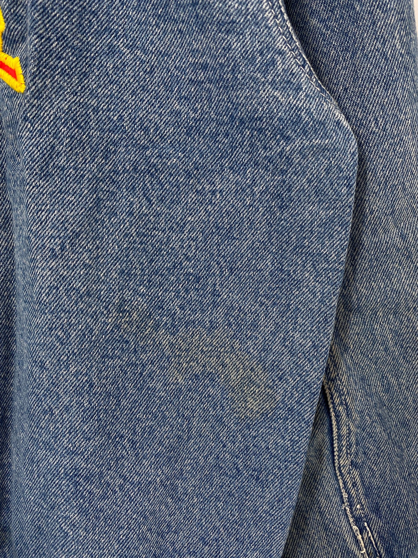 90’s DISNEY MICKEY Size L Vintage Denim Jacket  / K4327