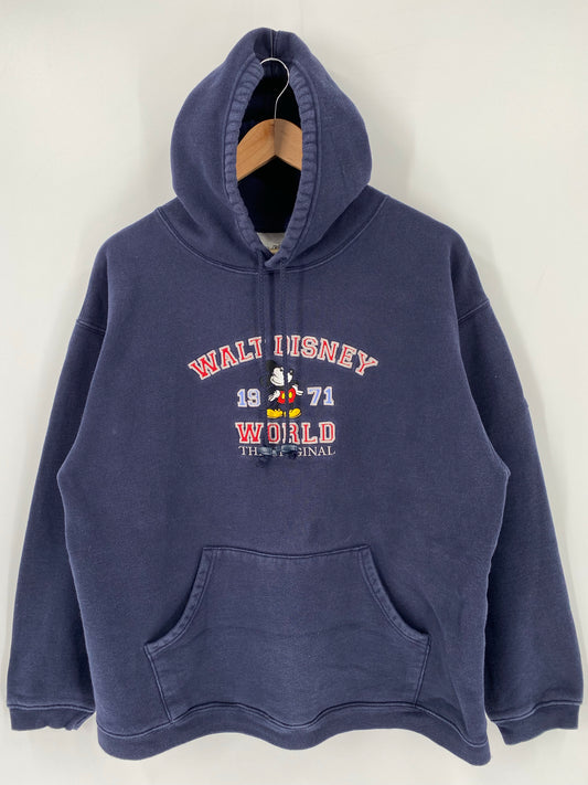 00’ DISNEY MICKEY Size L Vintage Hoodie Sweat-Shirt / K6131
