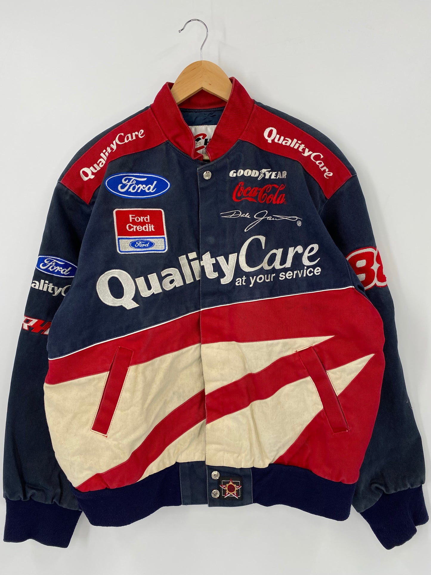 Vintage FORD x DALE JARRETT Size No Tag (Approx.M) Racing Jacket / K4838