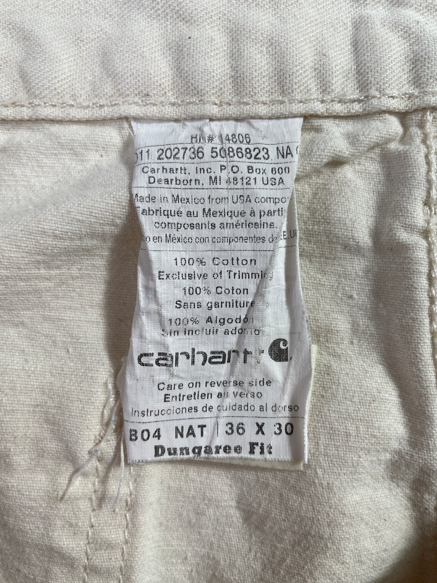 Vintage CARHARTT Double knee Splatter Paint Size W34xL28 Painter Pants / E4616P
