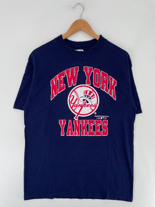 1991 NEW YORK YANKEES Made in USA Size L Vintage MLB T-shirt / E6348T