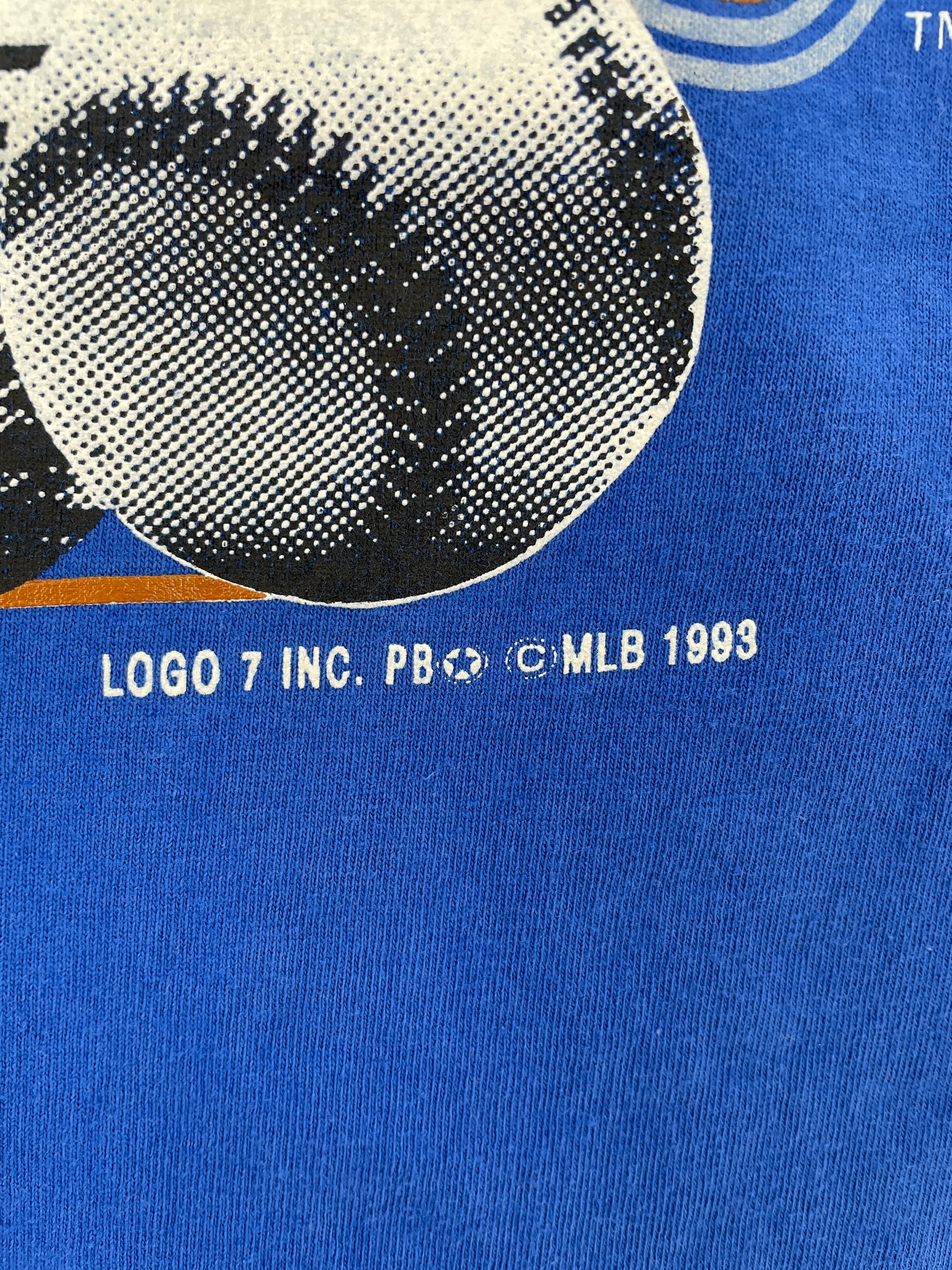 .1993 DUTHAM BULLS Made in USA Size M Vintage MLB T-Shirt / E4111T