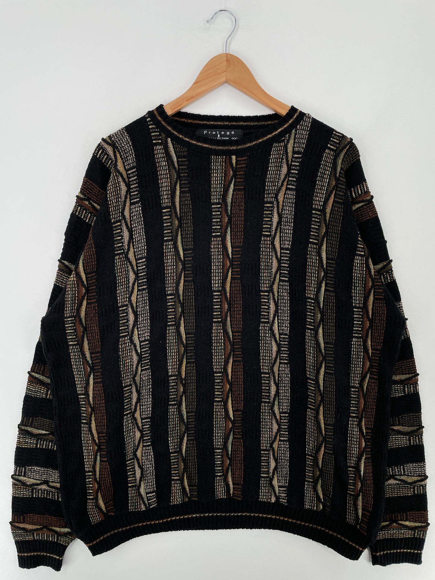 Vintage 3D COOGI- Style Made in USA Size XXL Knit Sweater / A9698