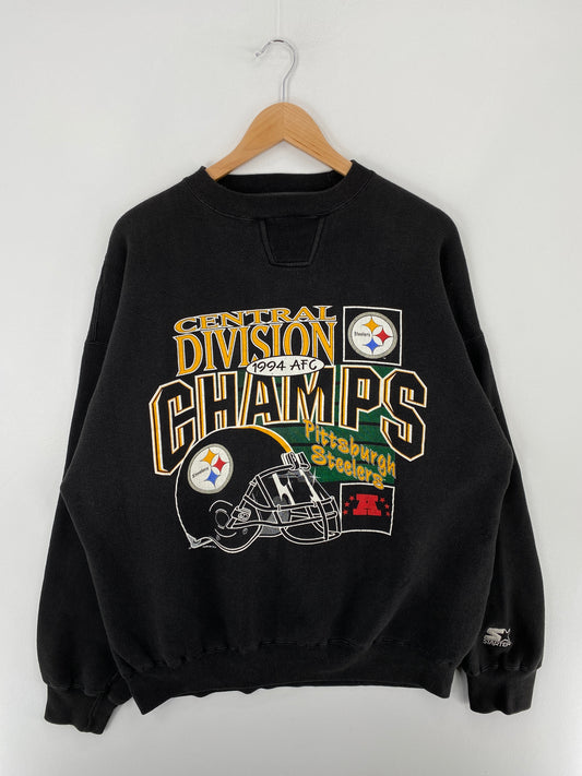 1994 STARTER x PITTSBURGH STEELERS Size XL Vintage NFL Sweat-shirt / E5321S