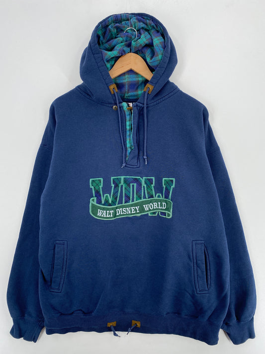 90’s WALT DISNEY WORLD Size L/XL Vintage Hoodie Sweat-shirt / A5298