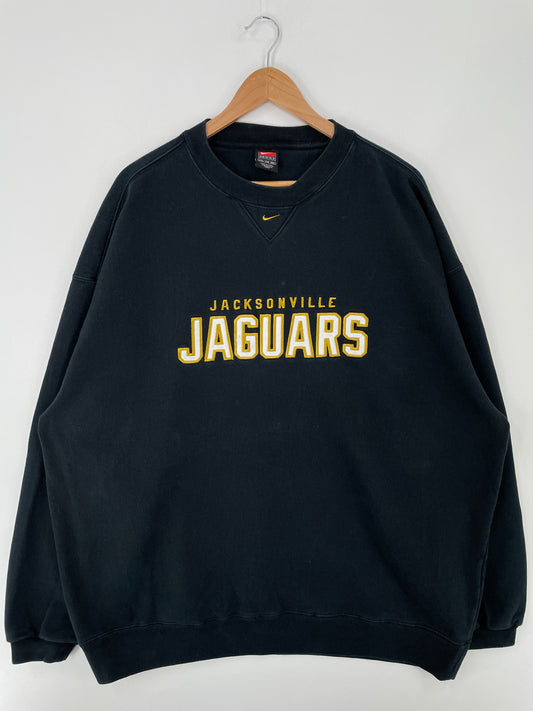 00' NIKE x JACKSONVILLE JAGUARS Size XXL NFL Vintage Sweat-Shirt / A9677
