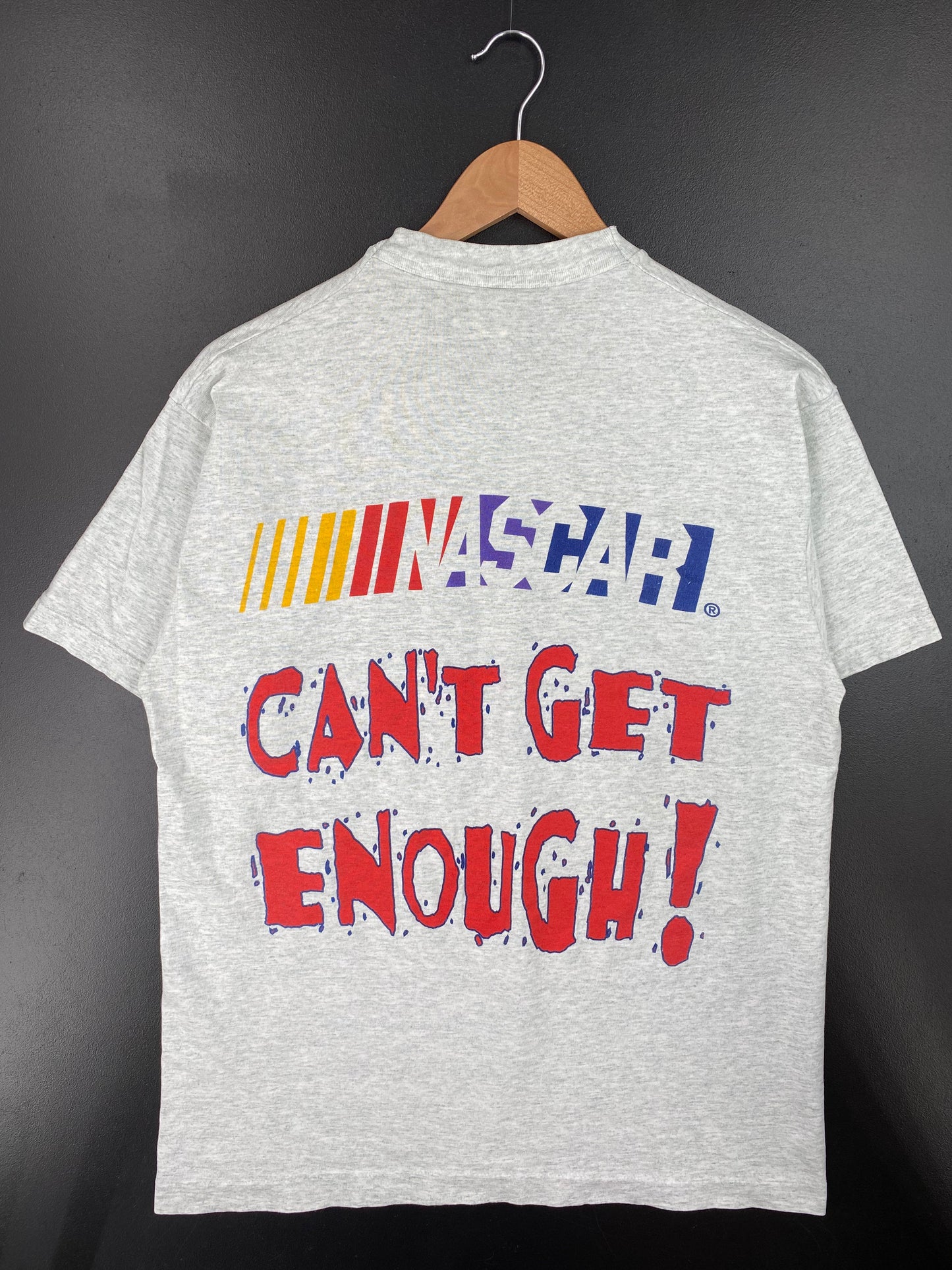 .1996 NASCAR x CAN'T GET ENOUGH Made in USA Size L Vintage Racing T-Shirt / E2357T