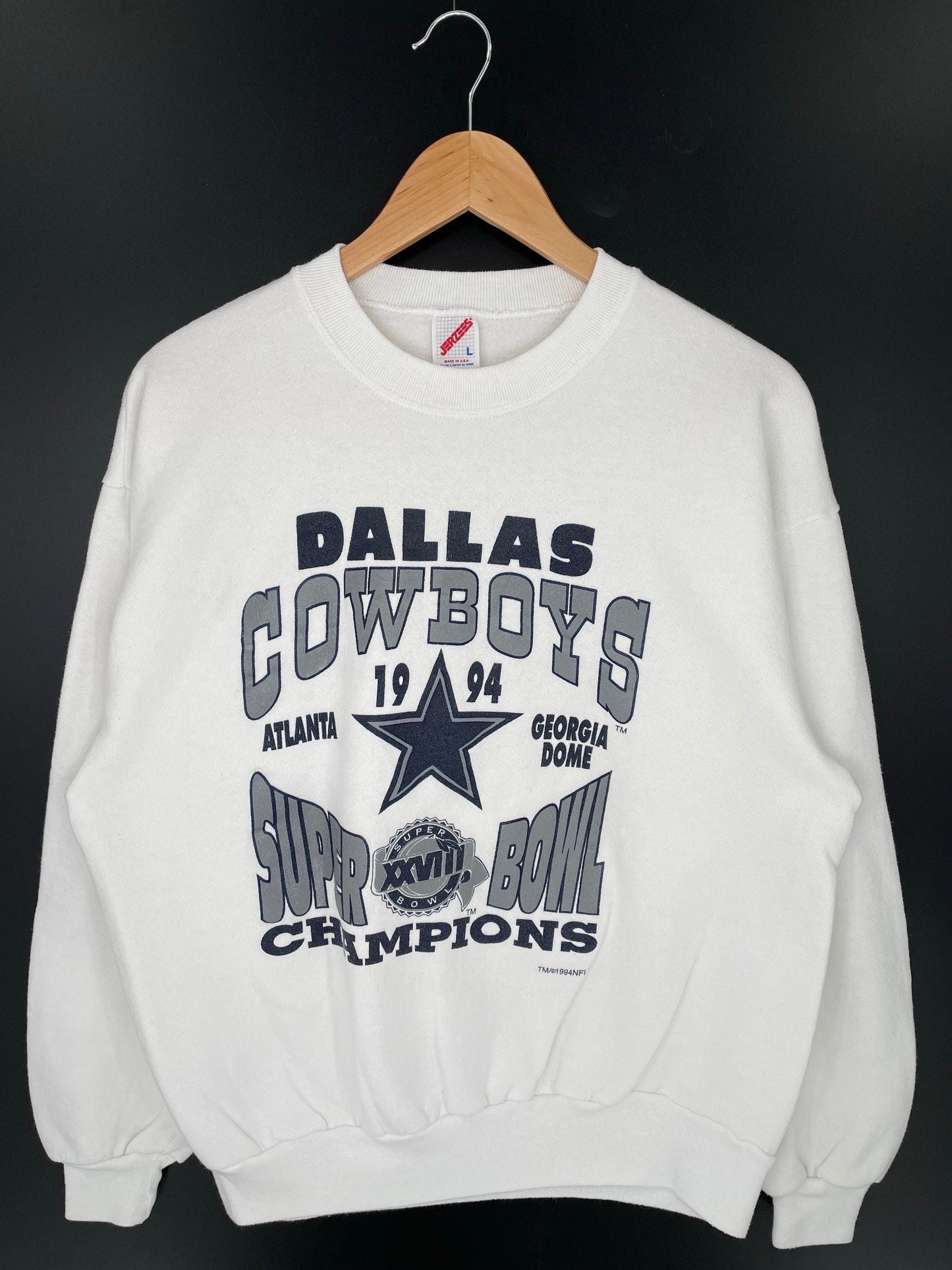 1994 DALLAS COWBOYS Made in USA Size L Vintage NFL Sweat-Shirts/ K9708