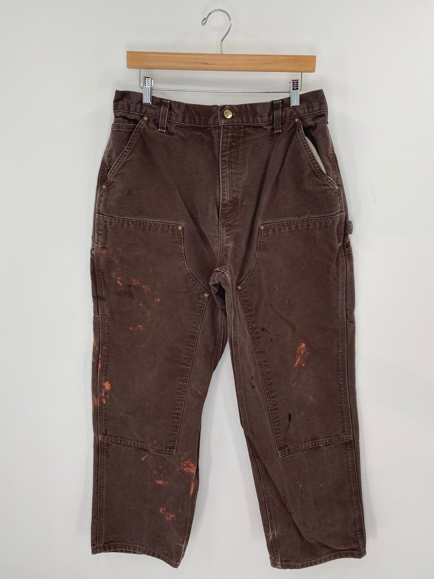 Vintage CARHARTT Size W36xL29 Double Knee Duck Pants / E237