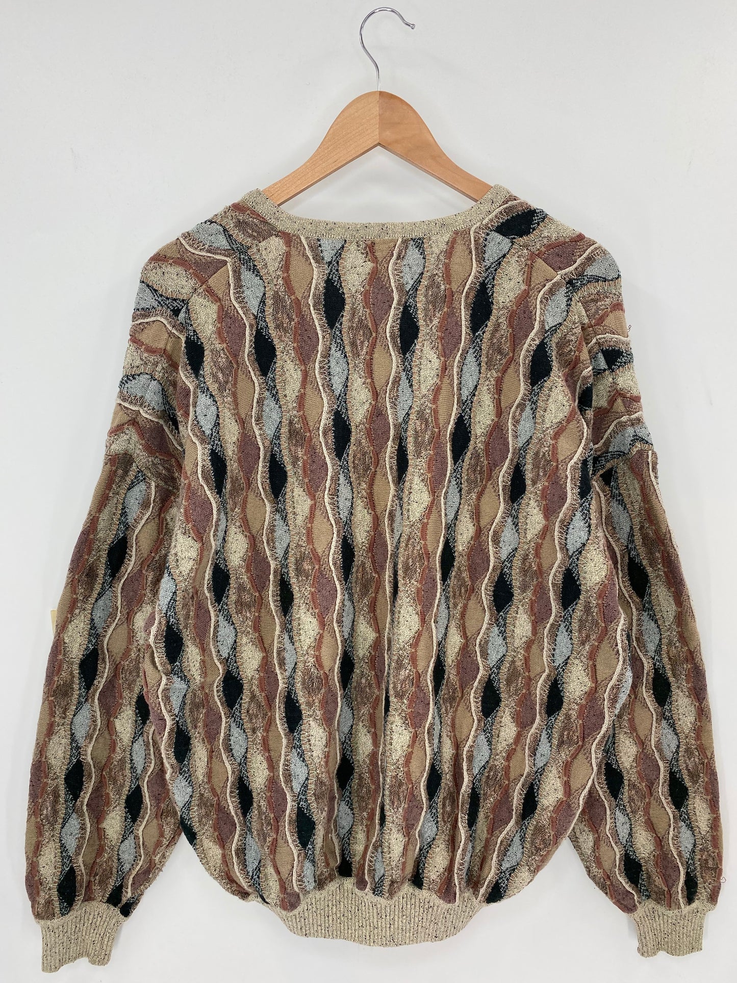 Vintage 3D COOGI- Style Made in USA Size L Knit Sweater / K8059