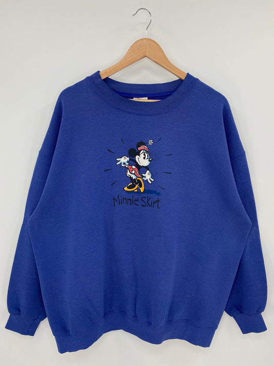 00' DISNEY MINNIE Size XXL Vintage Sweat-shirt / A8388