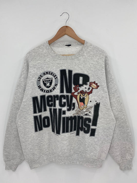 1993 LOS ANGELES RAIDERS Size No Tag (Approx.L-XL) Vintage NFL Sweat-Shirt/ K7683