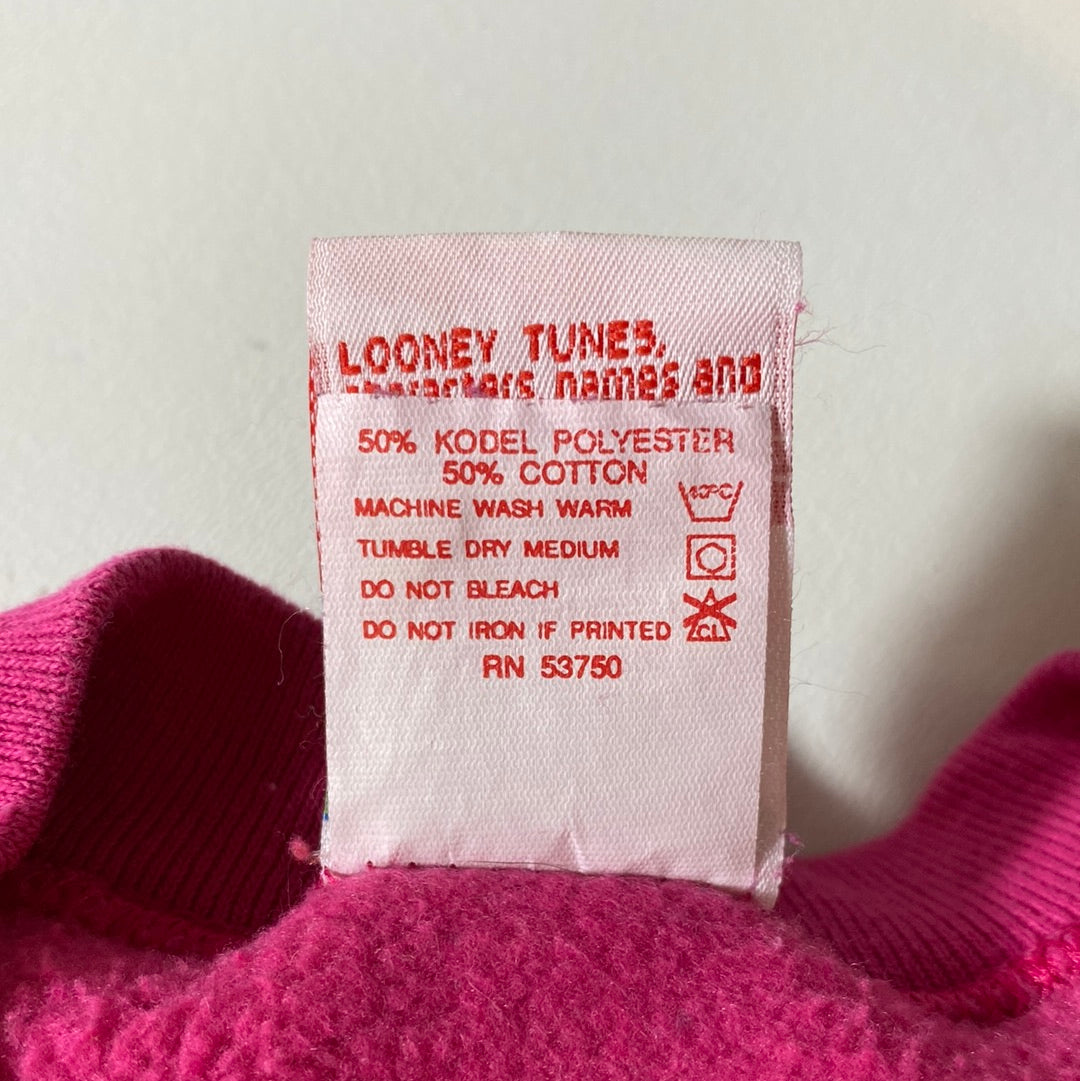 1991 LOONEY TUNES TWEETY Made in USa Size L Vintage Sweat-Shirt / E302