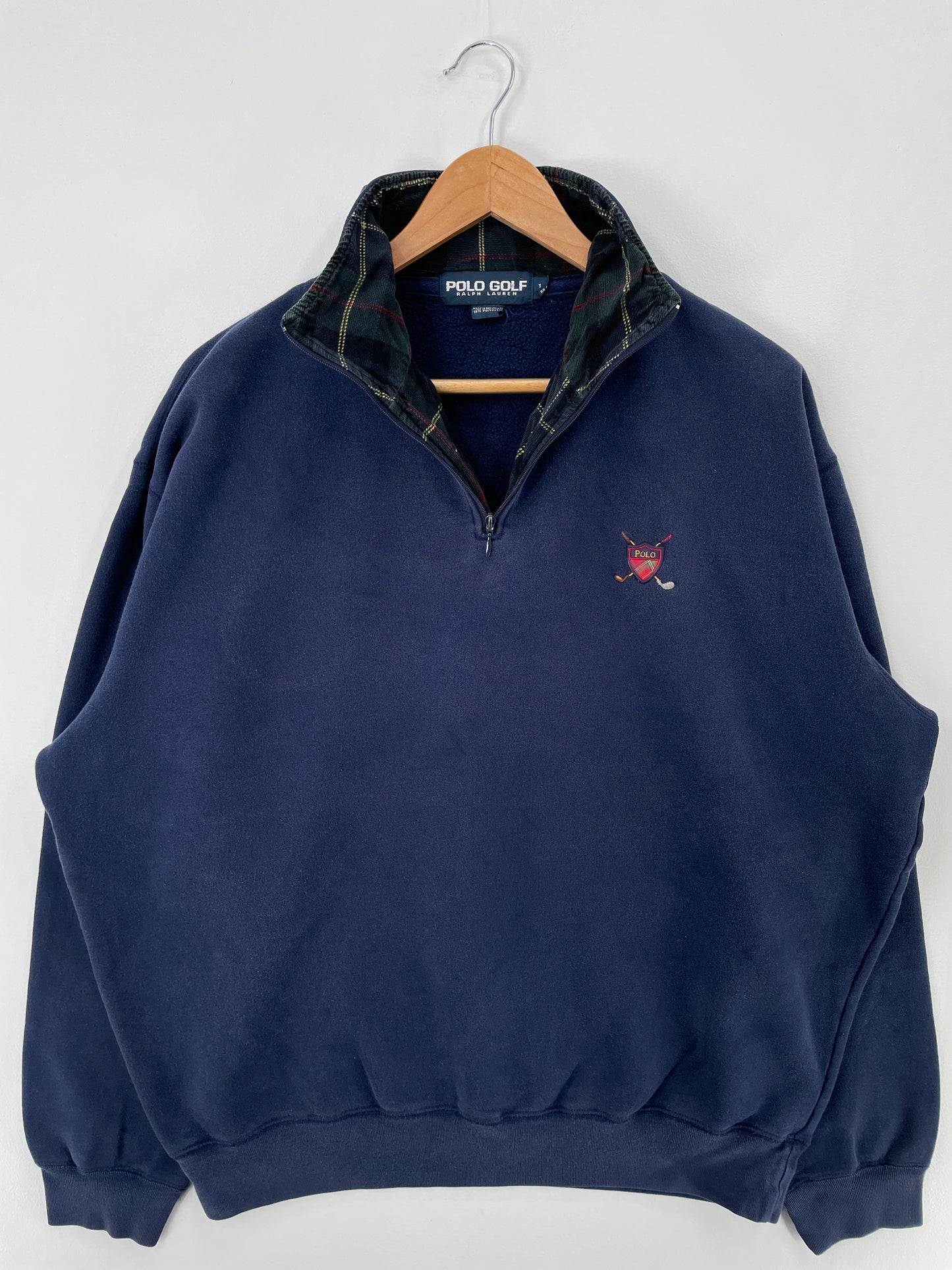 90’s POLO GOLF RALPH LAUREN Size L Vintage half Zip Sweat-shirt / E196