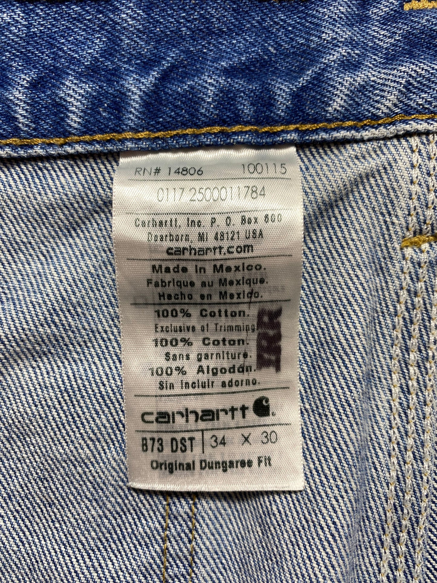 Vintage CARHARTT Size W34xL29 Double Knee Duck Pants / A8505