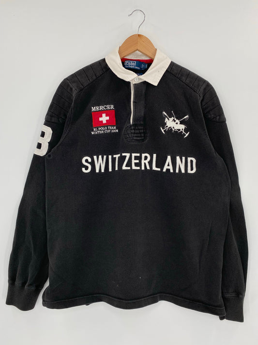 00’ Polo Ralph Lauren Size L Vintage Rugby-Shirt / A7605