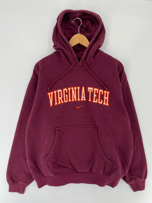 00' NIKE x VIRGINIA TECH Size M Vintage College Hoodie Sweat Shirt / E6672S