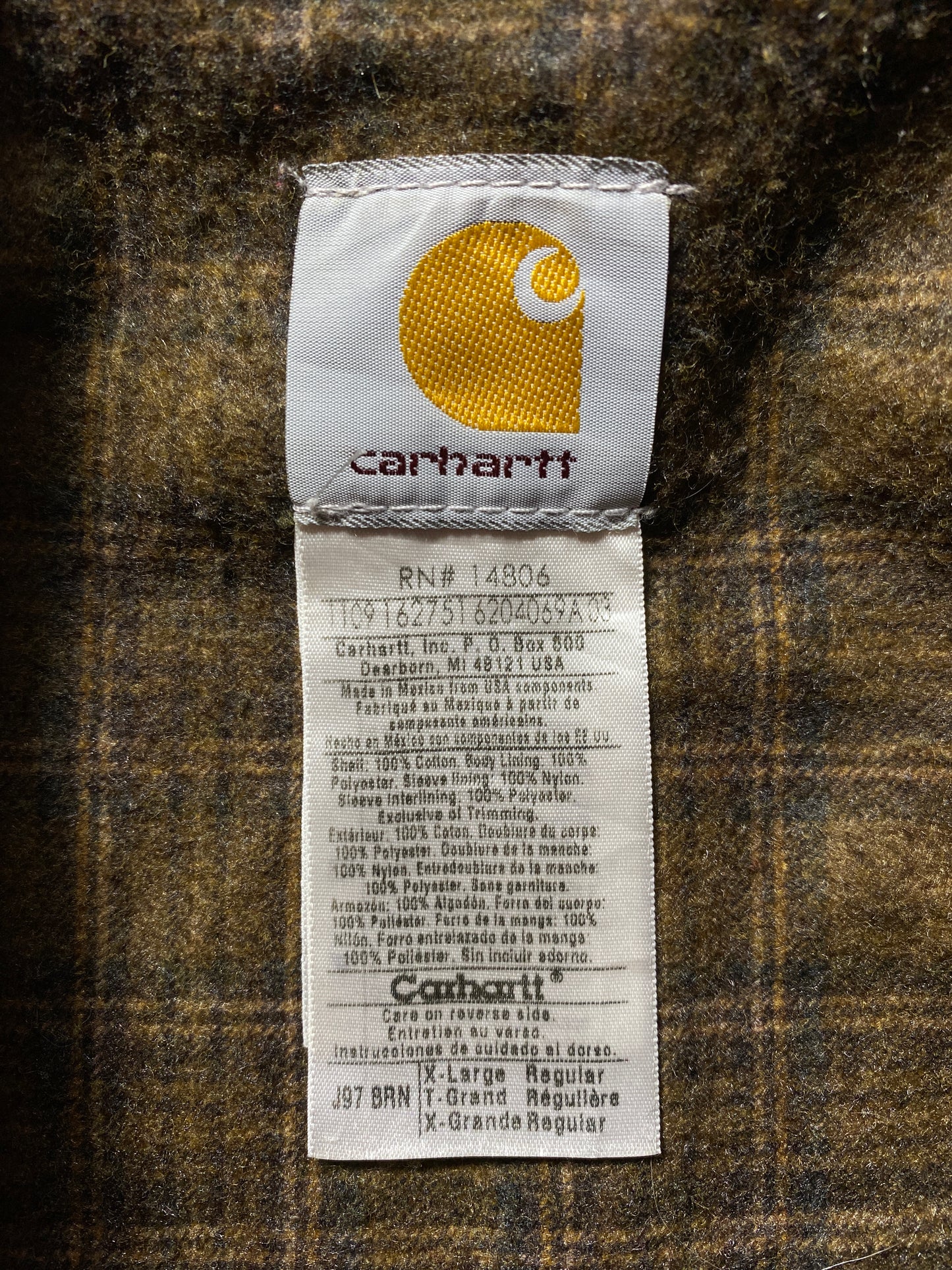Vintage CARHARRT Size XL Duck Jacket / A9308