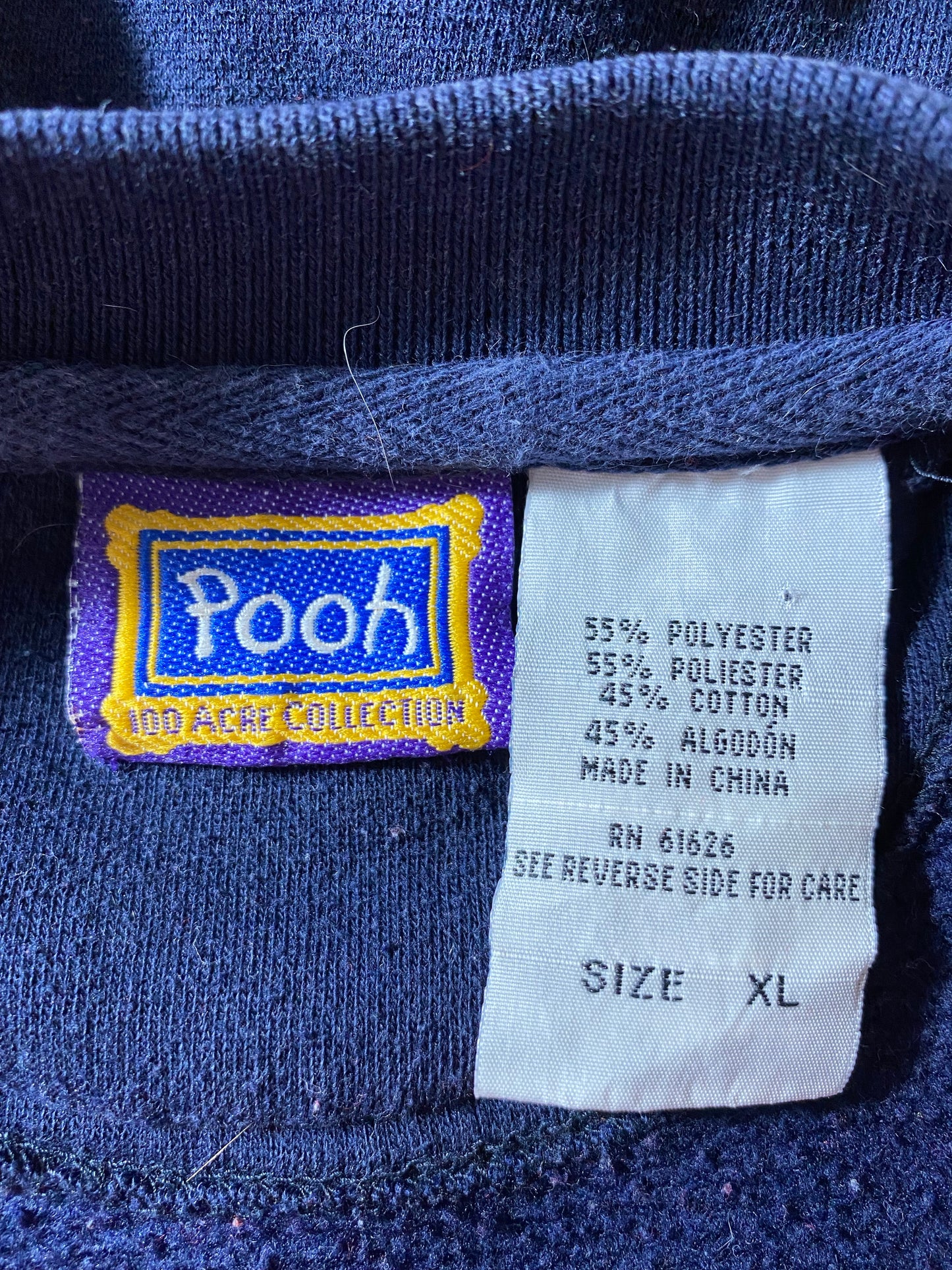 00’ DISNEY POOH Size XL Vintage Sweat-Shirt /k5432