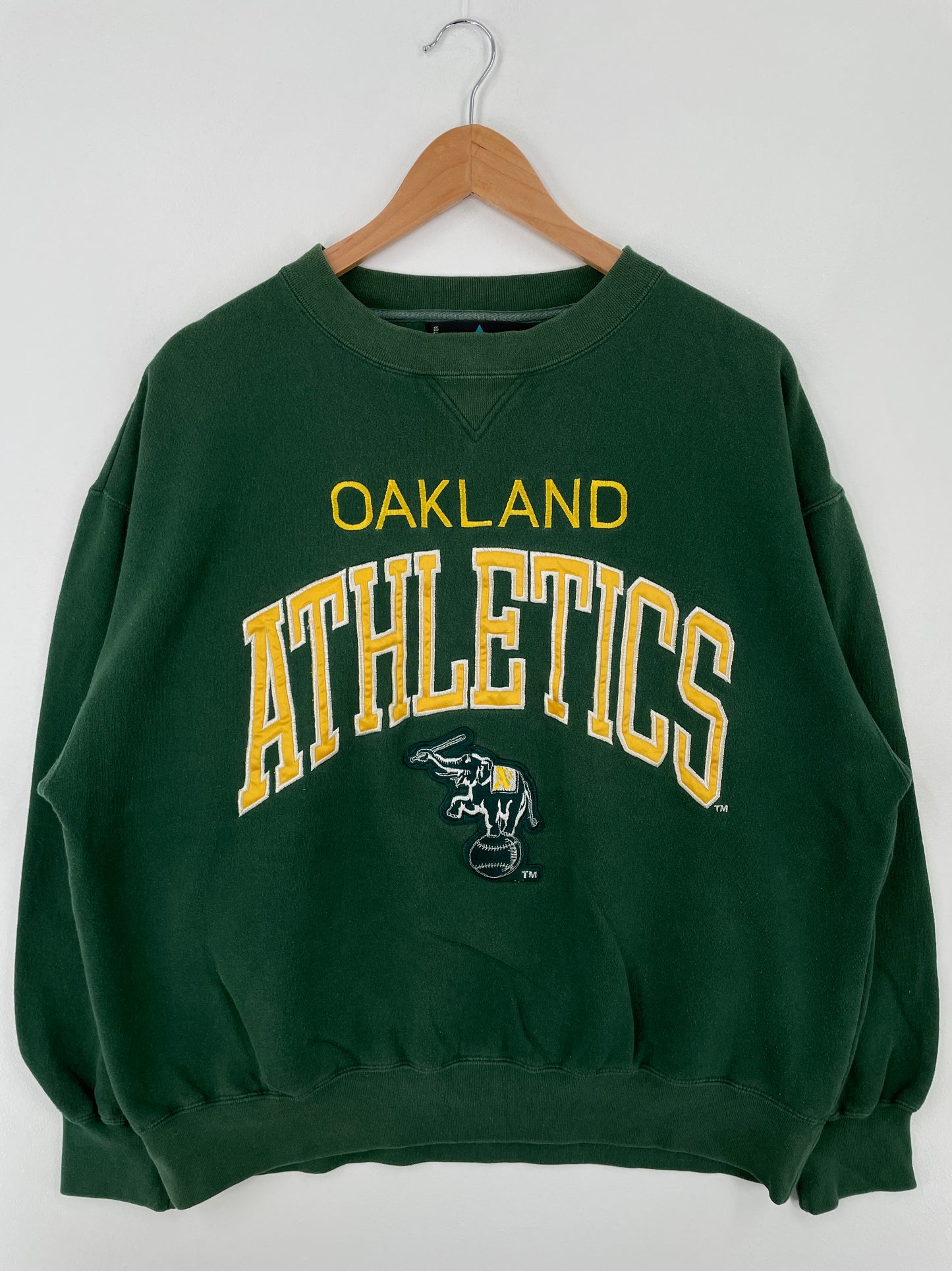 90’s OAKLAND ATHLETICS Size XL Vintage College Sweat-shirt / A8867