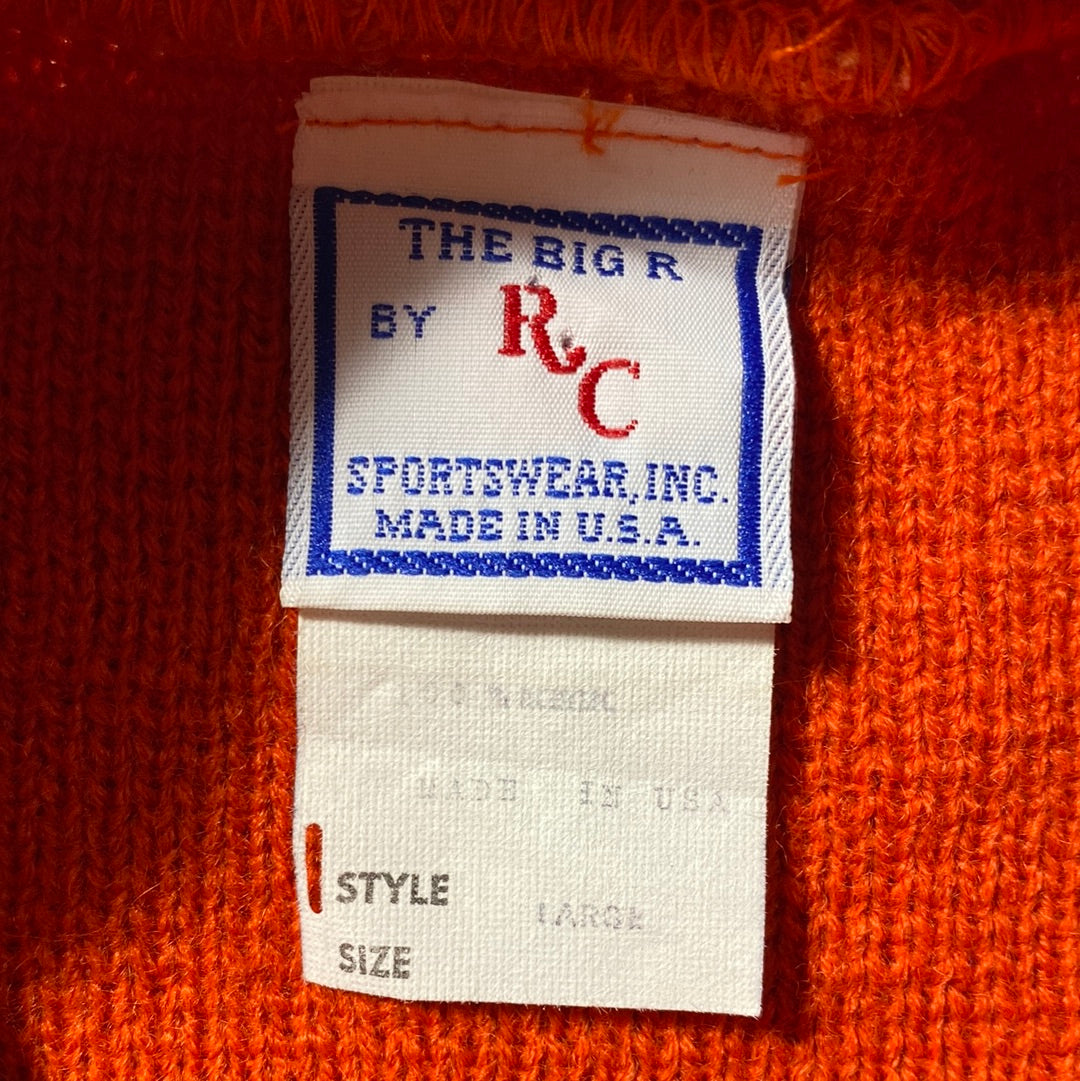 90’s SYRACUSE Made in USA Size L College Acrylic Knit Sweater / E3816K