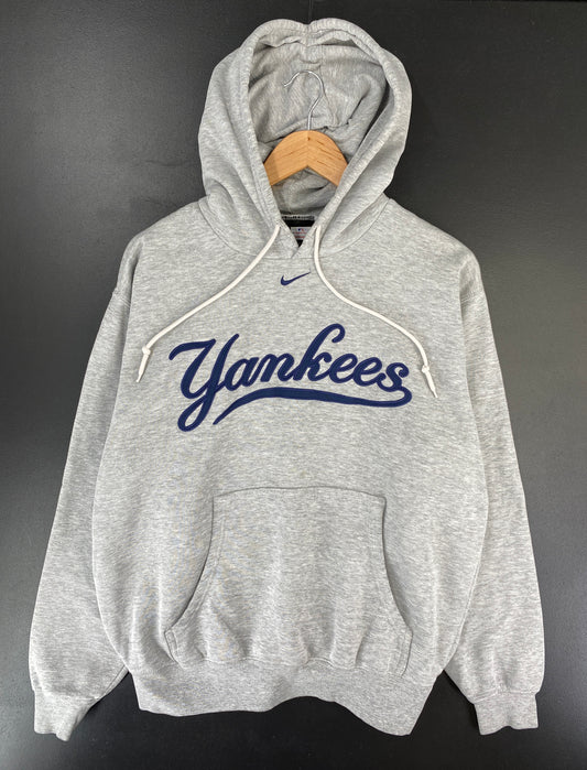 00' NIKE x NEW YORK YANKEES Size M Vintage MLB Hoodie Sweat-Shirt / E5194S